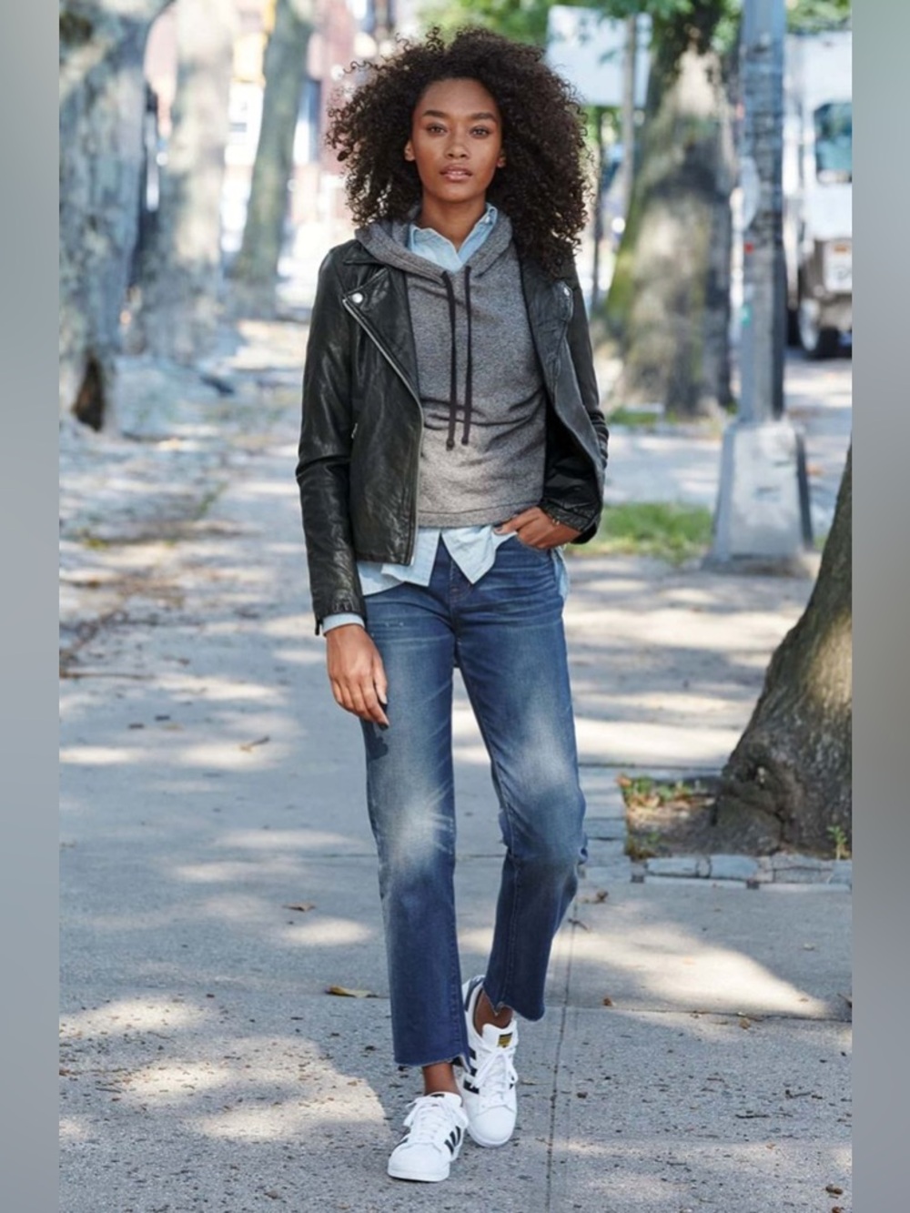 NWT Madewell Washed Leather Motorcycle Jacket moto M Style E0488 - Picture 5 of 10